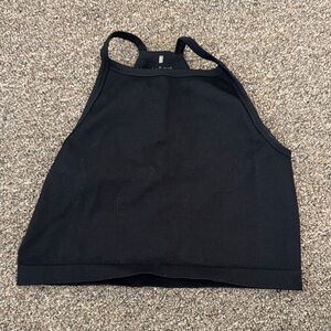 Black Ribbed Tank Top